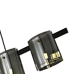 Подвесной светильник светодиодный с 5-ю цилиндрическими плафонами светло-серого цвета из стекла и стали Andrea Сhandelier Grey варинант исполнения - 3 | Loft Concept в Рязани