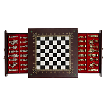 Шахматы в ларце из натуральных камней Долерит Малахит Мрамор Decorative Thematic Chess Русь варинант исполнения - 7 | Loft Concept в Рязани