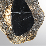 Бра с волнообразным стеклянным плафоном и вставкой из мрамора Liquid Stone варинант исполнения - 16 | Loft Concept в Рязани