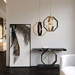 Консоль чёрная с геометрическим основанием Josette варинант исполнения - 2 | Loft Concept в Рязани