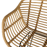 Стул барный с ротанговым плетением Half Bar Chair with Wicker с подлокотниками варинант исполнения - 8 | Loft Concept в Рязани