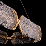 Люстра прямоугольная с текстурным природным рисунком IceFlame варинант исполнения - 3 | Loft Concept в Рязани