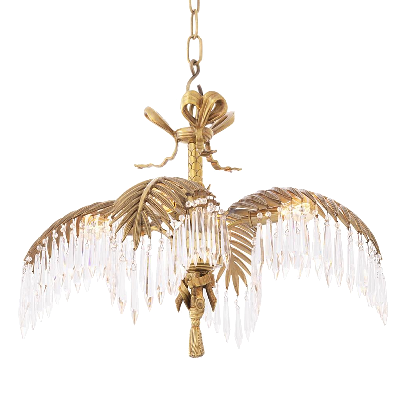 Люстра Eichholtz Chandelier Hildebrandt S Латунь Прозрачный (Transparent) в Рязани | Loft Concept 