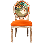 Стул из натурального бука оранжевое с цветным принтом Impressionism in Color варинант исполнения - 1 | Loft Concept в Рязани