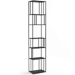 Высокий стеллаж из металла Menzie High Metal Rack Black варинант исполнения - 1 | Loft Concept в Рязани