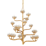 Люстра золотая в виде растения Golden Flower Glade варинант исполнения - 4 | Loft Concept в Рязани