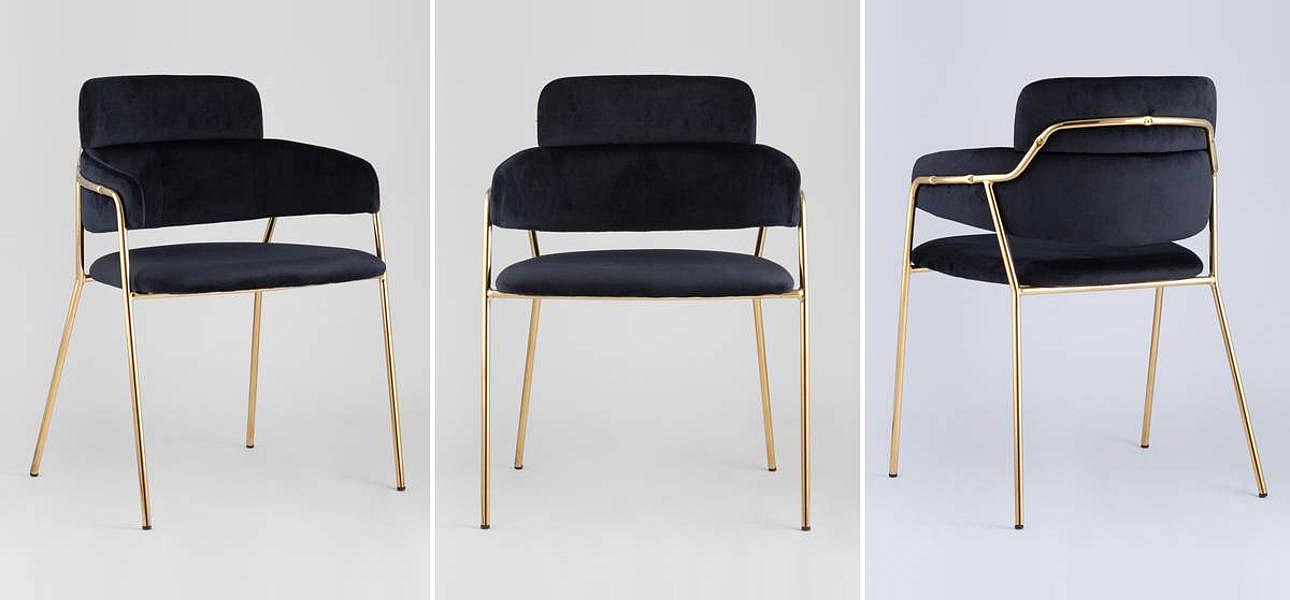 Polina chair Тёмно-синий Велюр Polina chair Тёмно-синий Велюр - Loft-Concept в Рязани