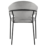 Серый стул с обивкой из искусственной замши Alexis варинант исполнения - 4 | Loft Concept в Рязани