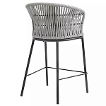 Стул барный с декоративным плетением на спинке и подлокотниках Chair Weave варинант исполнения - 3 | Loft Concept в Рязани