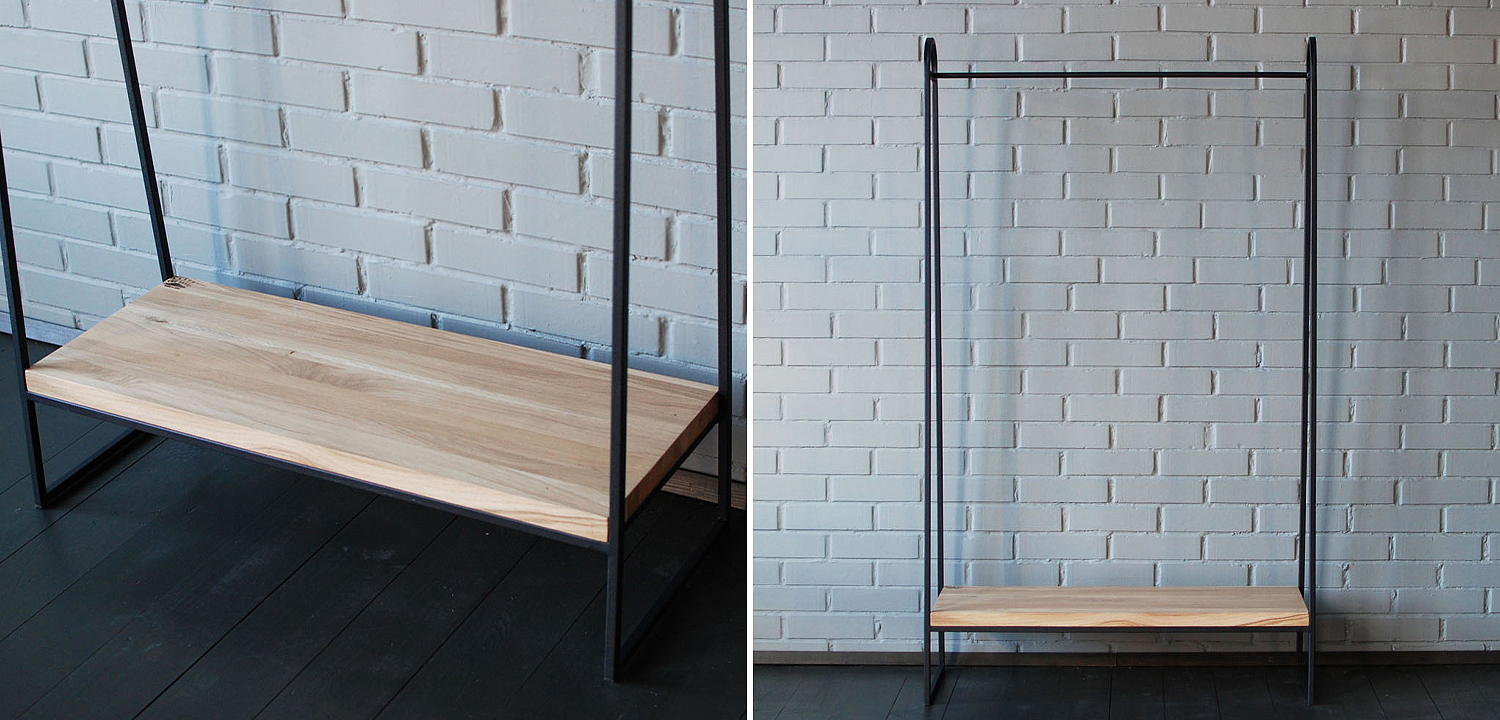 Рейл Amba Industrial Metal Rust Clothes Rail Рейл Amba Industrial Metal Rust Clothes Rail - Loft-Concept в Рязани