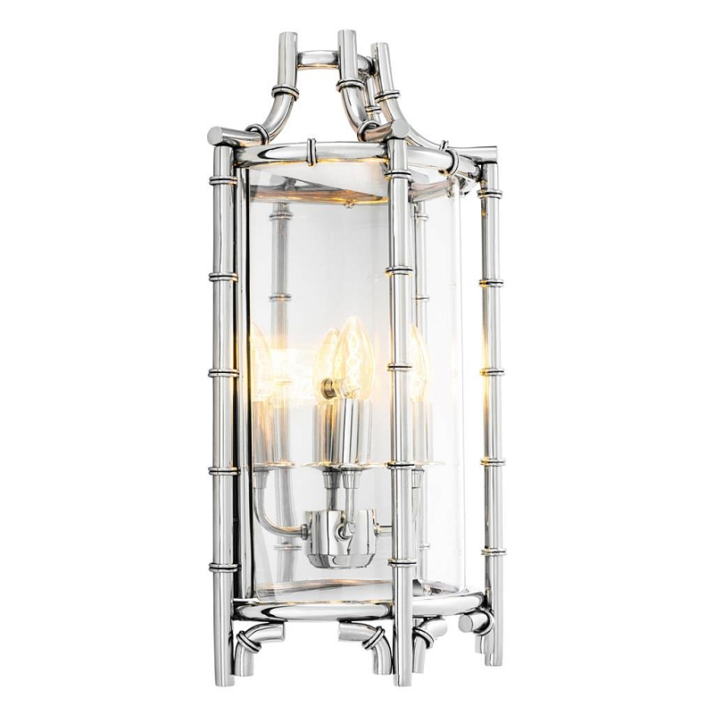 Бра Wall Lamp Vasco Нержавеющая сталь Прозрачный (Transparent) Бра Wall Lamp Vasco Нержавеющая сталь Прозрачный (Transparent) в Рязани | Loft Concept