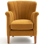 Кресло велюровое на ножках из массива ясеня Jessie Armchair варинант исполнения - 2 | Loft Concept в Рязани