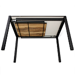 Стол обеденный раздвижной с прямоугольной столешницей на четырех черных ножках Blair варинант исполнения - 5 | Loft Concept в Рязани