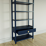 Стеллаж Elsa Dreams Blue со стеклянными полками и ящиком варинант исполнения - 3 | Loft Concept в Рязани