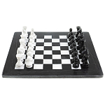 Шахматы классические с черной доской из натурального камня Мрамор Decorative Thematic Chess варинант исполнения - 1 | Loft Concept в Рязани