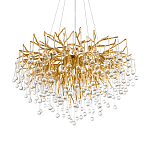 Люстра подвесная с прозрачными стеклянными подвесками в форме капель Диаметр 80 см Droplet Chandelier варинант исполнения - 14 | Loft Concept в Рязани