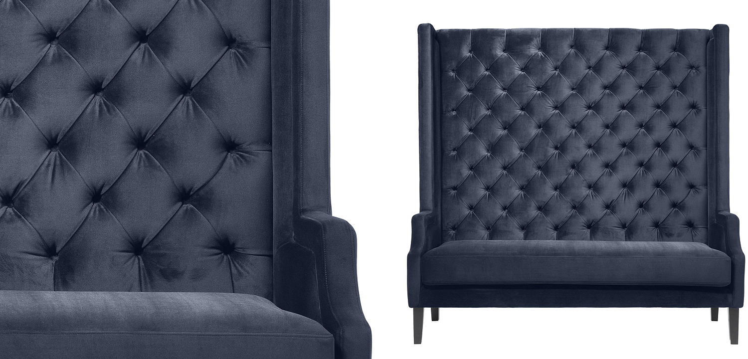 Диван Eichholtz Sofa Spectator midnight blue Диван Eichholtz Sofa Spectator midnight blue - Loft-Concept в Рязани