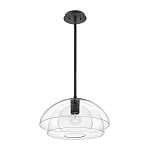 Подвесной светильник с прозрачным двойным стеклянным плафоном в форме купола и внутренней сферой Hinkley варинант исполнения - 2 | Loft Concept в Рязани