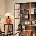 Стеллаж деревянный с полками для хранения Moon Walnut Furniture варинант исполнения - 2 | Loft Concept в Рязани