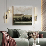 Бра с круглым плафоном из алебастра и бронзовой декоративной стрекозой 45 Alaris  варинант исполнения - 5 | Loft Concept в Рязани