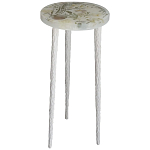 Круглый журнальный столик со столешницей из эпоксидной смолы Epoxy Resin Flowers Coffee Table варинант исполнения - 1 | Loft Concept в Рязани