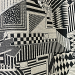 Мебельная ткань Шенилл черно-белый принт 280 см T3-44 варинант исполнения - 2 | Loft Concept в Рязани