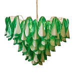 Люстра из стеклянных зеленых лепестков Petalled Illuminator варинант исполнения - 1 | Loft Concept в Рязани