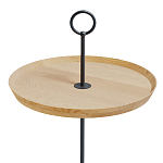 Pin журнальный столик с кольцом из натурального дуба и бетона варинант исполнения - 1 | Loft Concept в Рязани