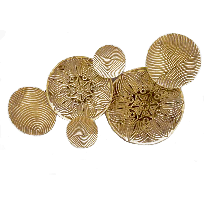 Панно настенное Blank Sheet Gold Ornament Золотой Панно настенное Blank Sheet Gold Ornament Золотой в Рязани | Loft Concept