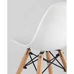 Пластиковый стул на ножках из массива бука Eames Small White варинант исполнения - 3 | Loft Concept в Рязани