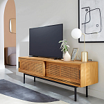 ТВ-тумба с плетеным декором Tate Wicker TV Stand варинант исполнения - 5 | Loft Concept в Рязани