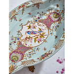 Блюдо овальное из голубого фарфора с ручками в виде бабочек и цветочным рисунком Blue Garden варинант исполнения - 8 | Loft Concept в Рязани