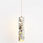 Подвесной светильник с цилиндрическим белым бетонным плафоном Terrazzo Light варинант исполнения - 1 | Loft Concept в Рязани