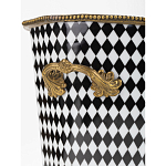 Фарфоровое кашпо Black and white square варинант исполнения - 5 | Loft Concept в Рязани