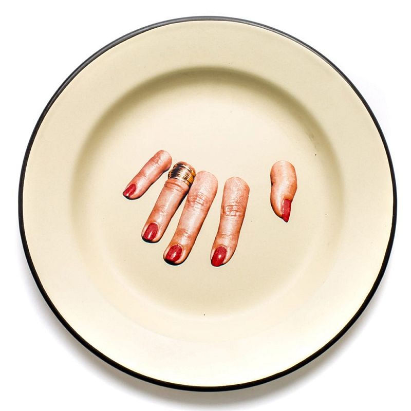 Тарелка Seletti Fingers Бежевый Мульти Тарелка Seletti Fingers Бежевый Мульти в Рязани | Loft Concept