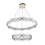 Люстра с 2-мя кольцами с текстурным природным рисунком IceFlame варинант исполнения - 9 | Loft Concept в Рязани