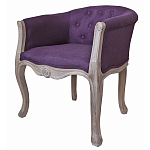 Кресло низкое в стиле прованс Louis French Armchair purple flax варинант исполнения - 1 | Loft Concept в Рязани