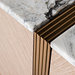 Тумба под телевизор с мраморной столешницей Uniqueness Marble варинант исполнения - 3 | Loft Concept в Рязани