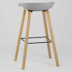 Барный стул на ножках из натурального дерева Boras Grey варинант исполнения - 5 | Loft Concept в Рязани