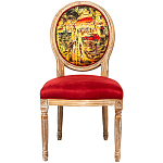 Стул из натурального бука красное с цветным принтом Impressionism in Color варинант исполнения - 1 | Loft Concept в Рязани