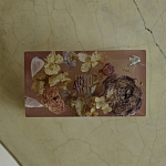 Шкатулка из эпоксидной смолы с цветами розовая Epoxy Resin Rectangular Box Pink варинант исполнения - 3 | Loft Concept в Рязани