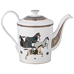 Чайный сервиз из фарфора с изображением лошадей на 6 персон 15 предметов Porcelain Horse Set  варинант исполнения - 2 | Loft Concept в Рязани