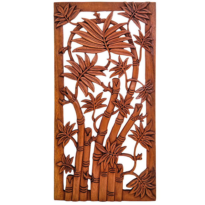 Панно из дерева Bamboos Panel With Trees Коричневый в Рязани | Loft Concept 