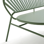 Зелёная скамья из стали Goodwin Metal Bench Green варинант исполнения - 2 | Loft Concept в Рязани