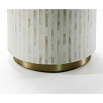 Круглый приставной столик с инкрустацией RADIAL BONE INLAY SIDE TABLE варинант исполнения - 2 | Loft Concept в Рязани