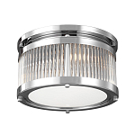 Потолочный светильник с цилиндрическим плафоном из рифленого прозрачного стекла Feiss варинант исполнения - 1 | Loft Concept в Рязани