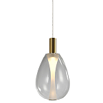 Подвесной светильник со стеклянным плафоном в форме капли NAOMI drop transparent glass варинант исполнения - 1 | Loft Concept в Рязани