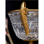 Чаша из прозрачного стекла с ручками и ободком из бронзы Eden Garden варинант исполнения - 3 | Loft Concept в Рязани