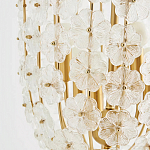 Подвесной светильник декорированный цветами из стекла Lightness of Flowers варинант исполнения - 2 | Loft Concept в Рязани