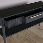 Дизайнерская Консоль с полкой и ящиком Primo Черный дуб варинант исполнения - 6 | Loft Concept в Рязани